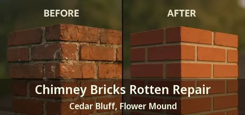 Chimney Bricks Rotten Repair Cedar Bluff, Flower Mound - TX