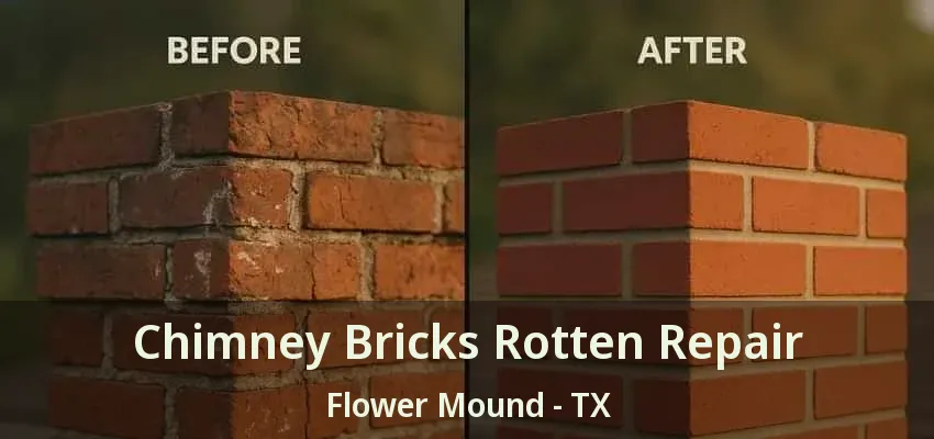 Chimney Bricks Rotten Repair Flower Mound - TX