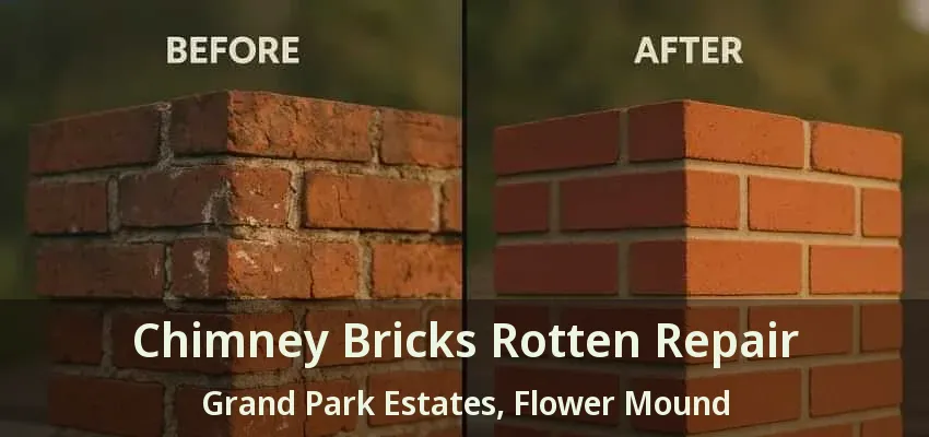 Chimney Bricks Rotten Repair Grand Park Estates, Flower Mound - TX