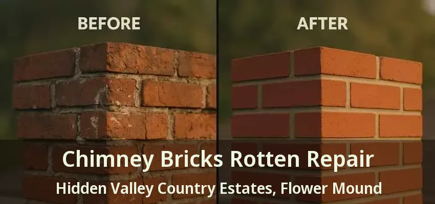Chimney Bricks Rotten Repair Hidden Valley Country Estates, Flower Mound - TX