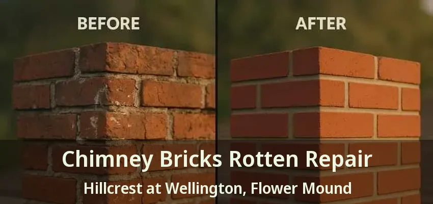Chimney Bricks Rotten Repair Hillcrest at Wellington, Flower Mound - TX