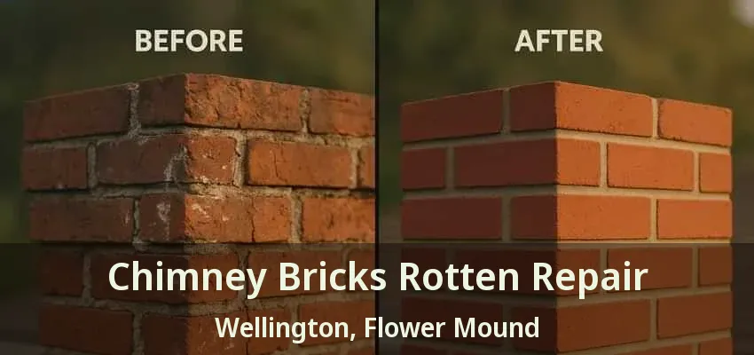 Chimney Bricks Rotten Repair Wellington, Flower Mound - TX