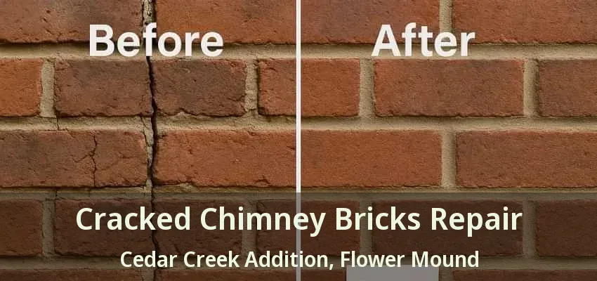 Cracked Chimney Bricks Repair Cedar Creek Addition, Flower Mound - TX