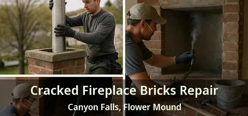 Cracked Fireplace Bricks Repair Canyon Falls, Flower Mound - TX