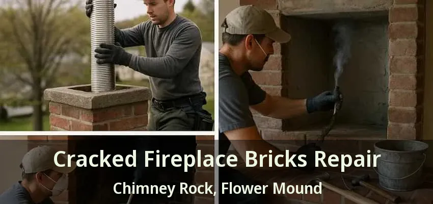 Cracked Fireplace Bricks Repair Chimney Rock, Flower Mound - TX