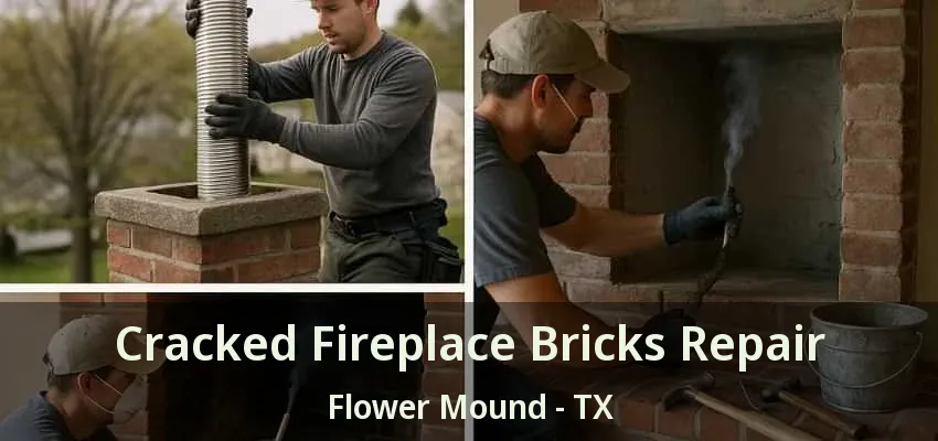 Cracked Fireplace Bricks Repair Flower Mound - TX