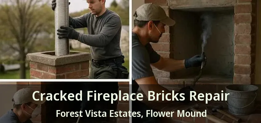 Cracked Fireplace Bricks Repair Forest Vista Estates, Flower Mound - TX