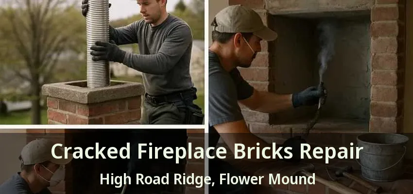 Cracked Fireplace Bricks Repair High Road Ridge, Flower Mound - TX