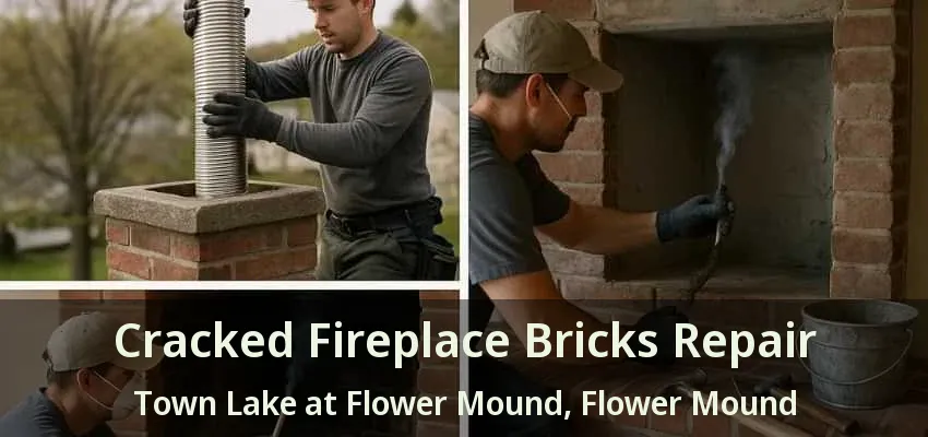 Cracked Fireplace Bricks Repair Town Lake at Flower Mound, Flower Mound - TX