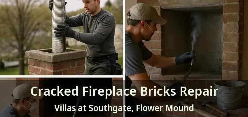 Cracked Fireplace Bricks Repair Villas at Southgate, Flower Mound - TX