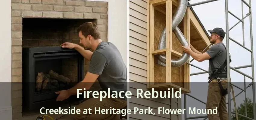 Fireplace Rebuild Creekside at Heritage Park, Flower Mound - TX