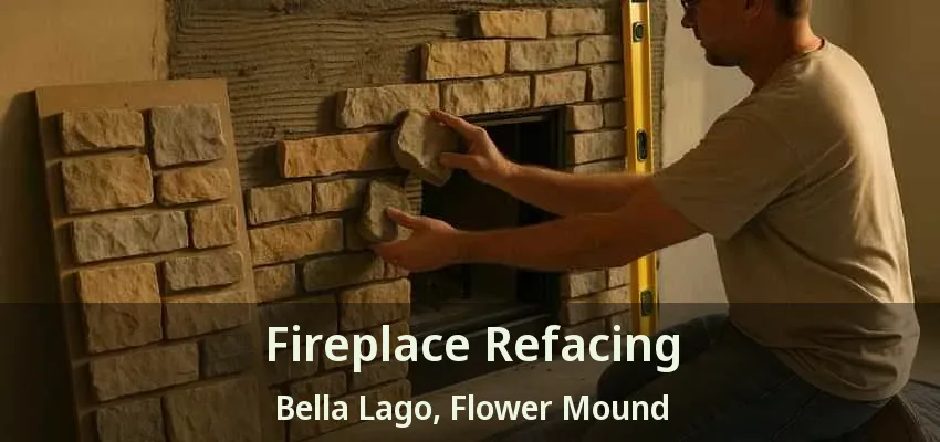 Fireplace Refacing Bella Lago, Flower Mound - TX