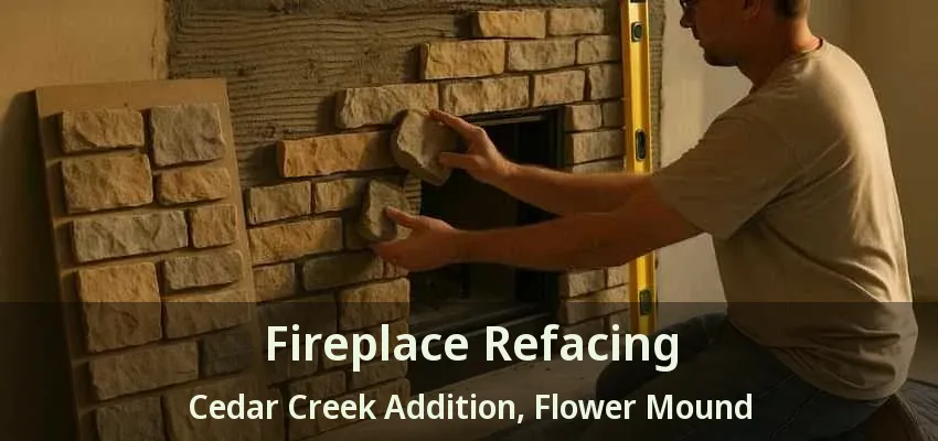 Fireplace Refacing Cedar Creek Addition, Flower Mound - TX