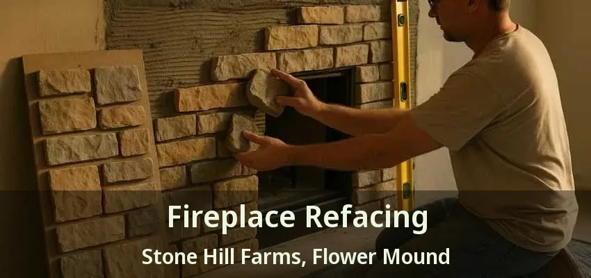 Fireplace Refacing Stone Hill Farms, Flower Mound - TX