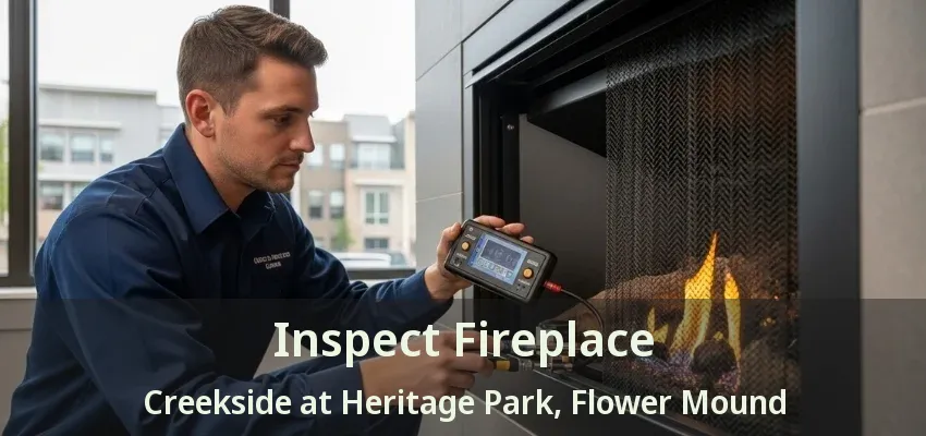 Inspect Fireplace Creekside at Heritage Park, Flower Mound - TX