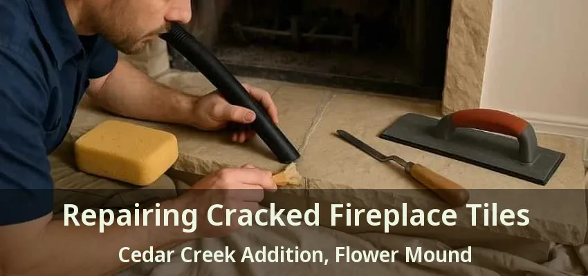 Repairing Cracked Fireplace Tiles Cedar Creek Addition, Flower Mound - TX