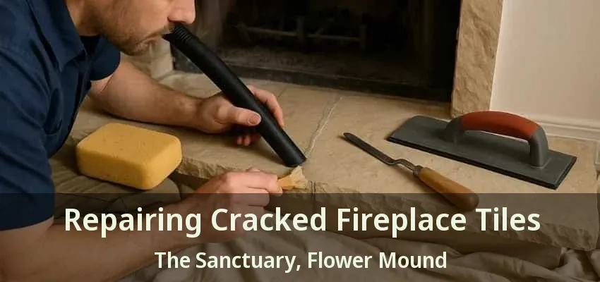 Repairing Cracked Fireplace Tiles The Sanctuary, Flower Mound - TX