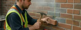 Cracked Chimney Bricks Repair Cedar Creek Addition, Flower Mound