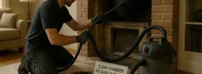 Fireplace Smoke Chamber Repair Cedar Creek Addition, Flower Mound